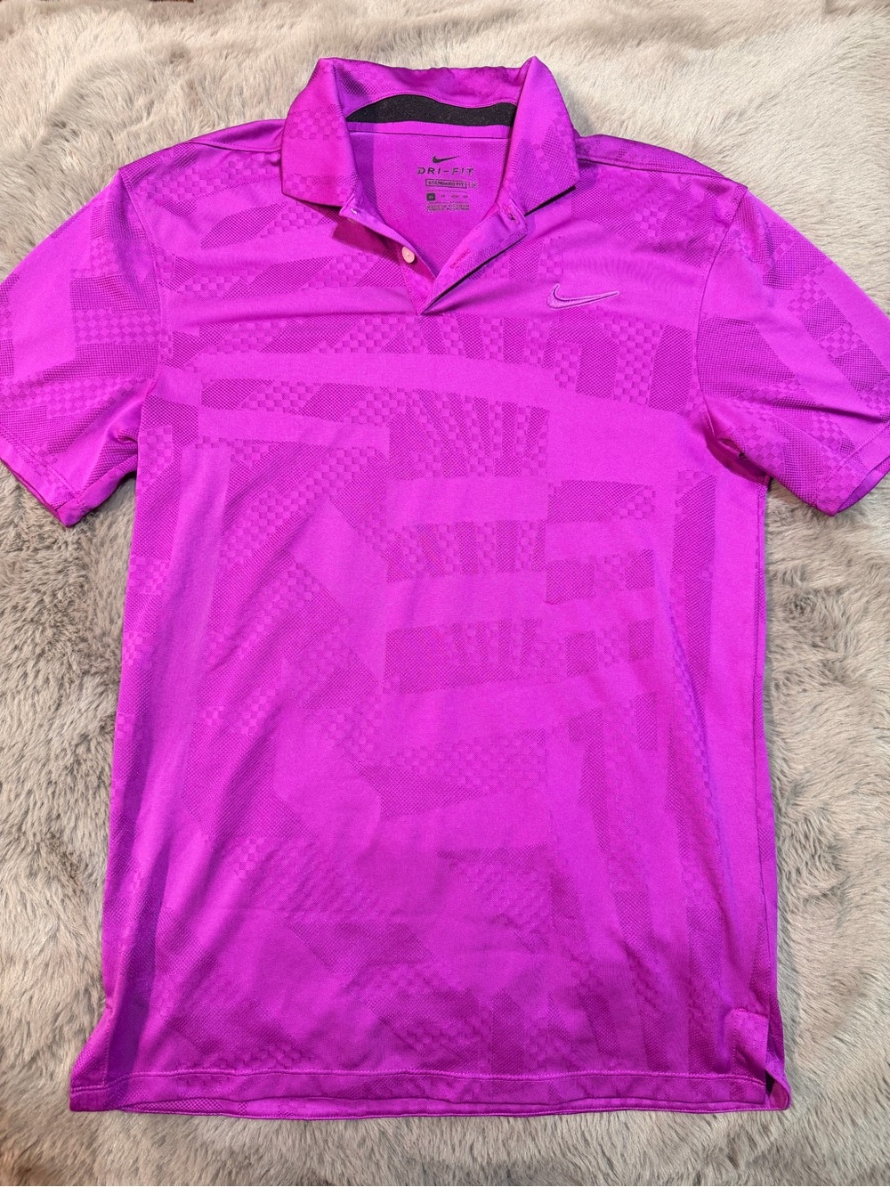 Nike Men's Dri-FIT Vapor Graphic Golf Polo Shirt Vivid Purple Size XS CK5924